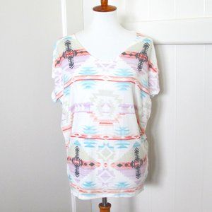 ENTI | Aztec Colorful Oversized Batwing Top